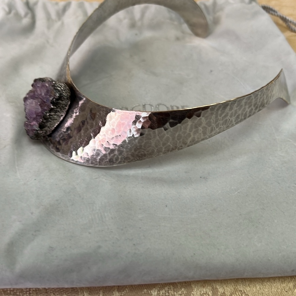 JACOB HULL Silver Tn. Amethyst necklace